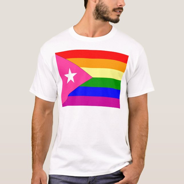 Puertorikanische Gay Pride-Flagge T-Shirt (Vorderseite)