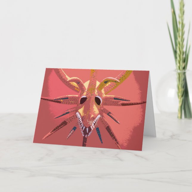 Puertorikanische vejigante Masken-Grußkarte Karte (Vorderseite)