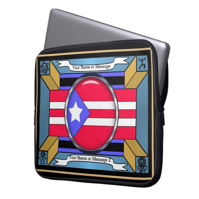 Puertorrican Pride Laptopschutzhülle (Vorderseite Links)