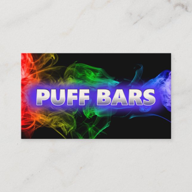 Puff Bar Vape Black Business Card Visitenkarte (Vorderseite)