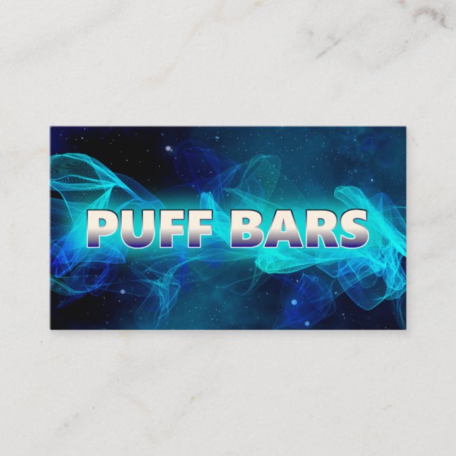 Puff Bar Vape Blue and Black Business Card Visitenkarte (Vorderseite)