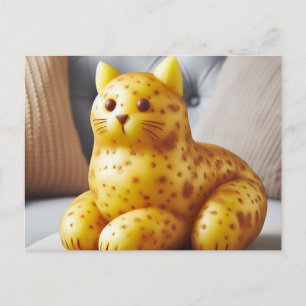 Puff eine lustige Couch Kartoffelkatze Postkarte