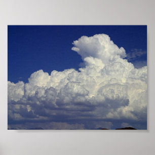 Puffe weiße Wolken, Himmel, Landschaften, Fotograf Poster