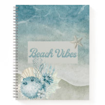 Puffer Fisch Beach Theme Spiral Notebook