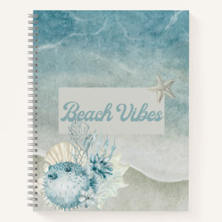 Puffer Fisch Beach Theme Spiral Notebook Notizbuch