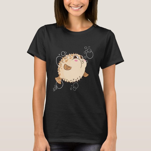 Puffer Fisch Blasen Blasen T-Shirt (Vorderseite)