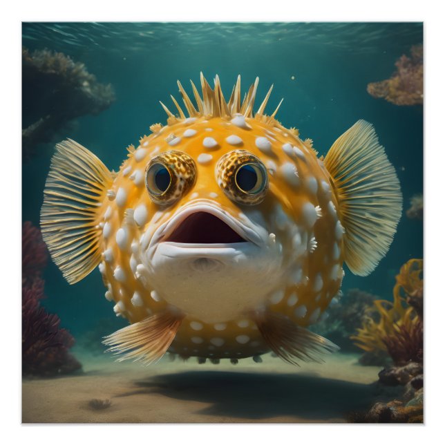 Puffer Fisch no 3 Glossy Poster (Vorderseite)
