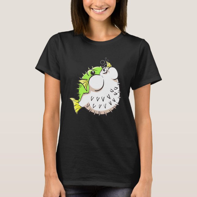 Puffer Fisch Puffer Blowfish T-Shirt (Vorderseite)