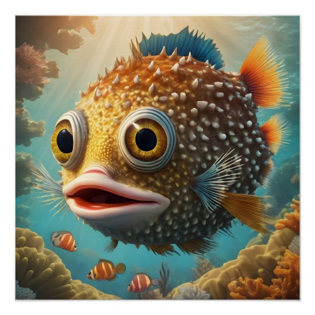 Puffer Fish no 1 Glossy Poster (Vorderseite)