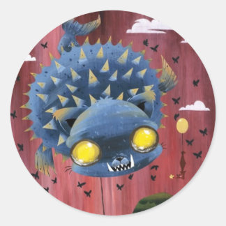 Puffer Puss - Fade to Black Runder Aufkleber