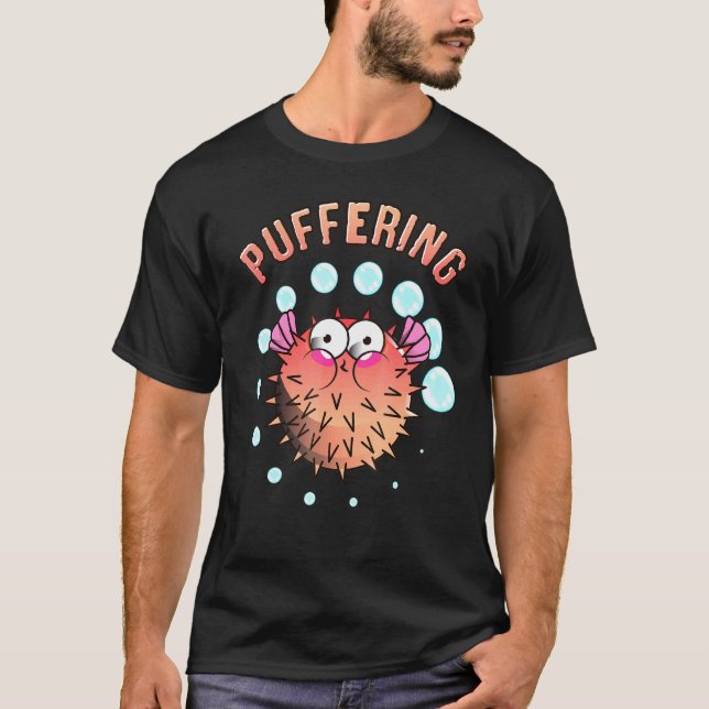 Pufferndes Kugelfisch Süßer Fisch T-Shirt (Vorderseite)