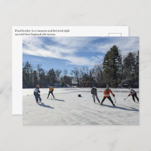 Puffers Pond Hockey Postkarte