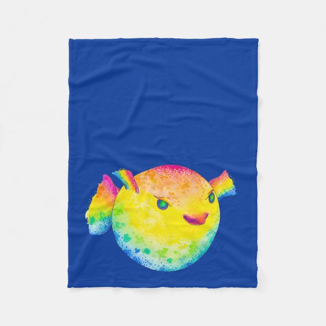 Pufffisch Fleecedecke (Vorderseite)