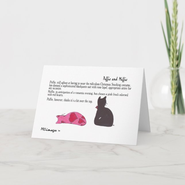 Puffie und Muffie Valentine Card Feiertagskarte (Vorderseite)