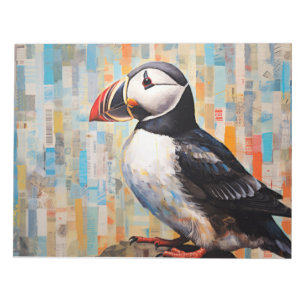 Puffin Animal Bird Art Deco Paint Notizblock