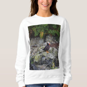 Puffin auf Felsen Sweatshirt