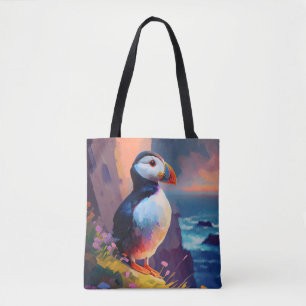 Puffin Bird Animal Portrait Malerei frei von Wildt