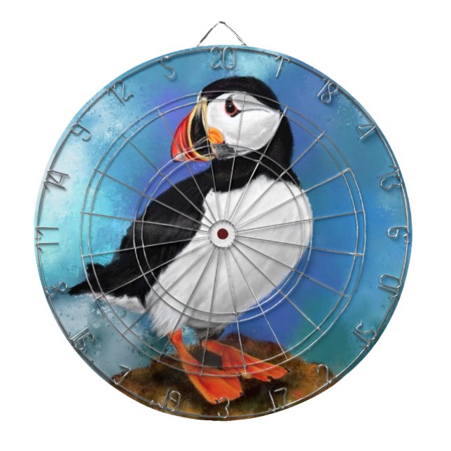 Puffin Bird Dart Board Dartscheibe (vorne)