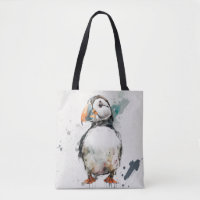 Puffin Bird Portrait Animal Painting Free