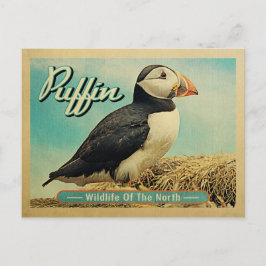 Puffin Bird Postcard - Wildlife of the North Postkarte