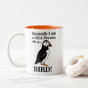 Puffin Bird Seabird Funny Zweifarbige Tasse