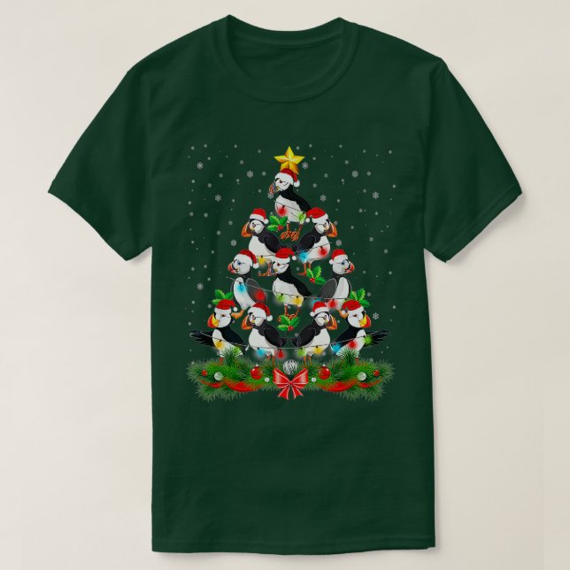Puffin Bird Weihnachtsbaum Dekorationen Funny Xmas T-Shirt (Design vorne)