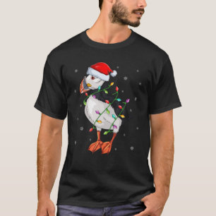 Puffin Bird Xmas Lighting Weihnachtsmannmütze Puf T-Shirt