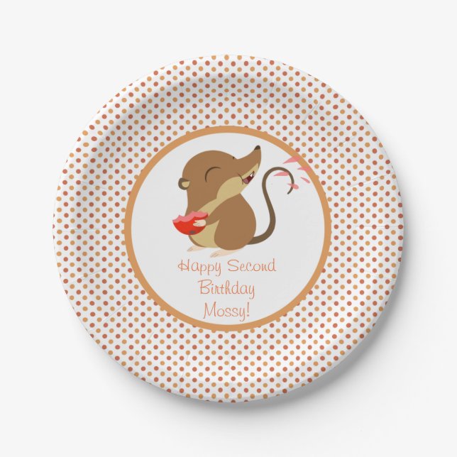 Puffin-Felsen-Party-Platte - moosig Pappteller (Vorderseite)