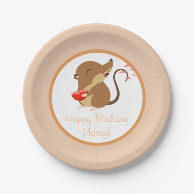 Puffin-Felsen-Party-Platte - moosig Pappteller (Vorderseite)