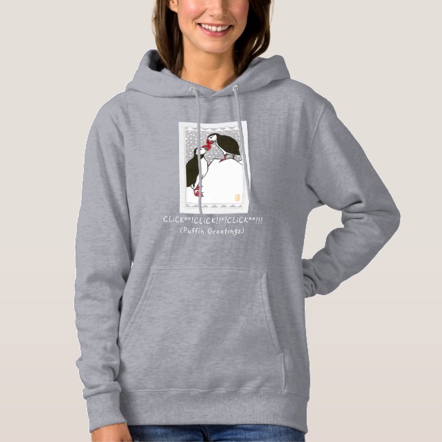 Puffin Greetings Basic Hooded Sweatshirt (Vorderseite)