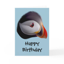 Puffin Happy Birthday Card
