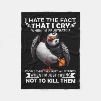 Puffin ich hasste die Tatsache, dass ich weine, we Fleecedecke