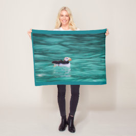 Puffin in der Auferstehungsbucht, Alaska Fleecedecke