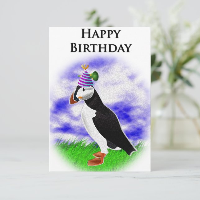 Puffin Karte (Stehend Vorderseite)