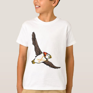 Puffin mit einem wolligen Winterhut T-Shirt
