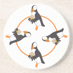 Puffin mit Muffin Getränkeuntersetzer