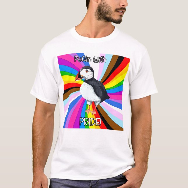 Puffin mit Stolz! - LGBTQ+ T-Shirt (Vorderseite)