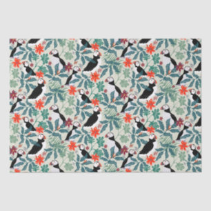 Puffin Muster Warm Beige Seidenpapier