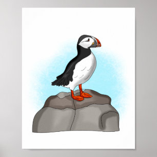 Puffin, niedlich poster