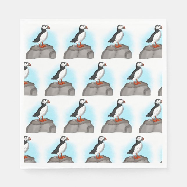 Puffin, niedlich serviette (Vorderseite)