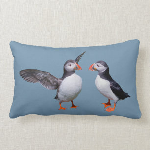 Puffin Pals Pillow (Sky Blue) Lendenkissen