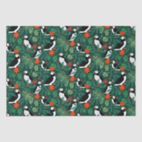 Puffin Pattern Lush Green