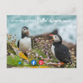 Puffin phantastisches Anwesen Agent Marketing Postkarte
