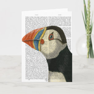 Puffin-Portrait Karte