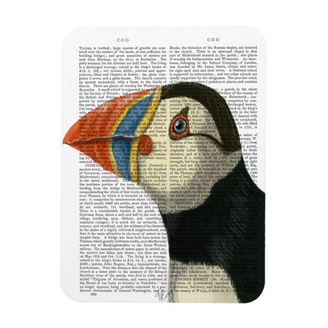 Puffin Portrait Magnet (Vertikal)