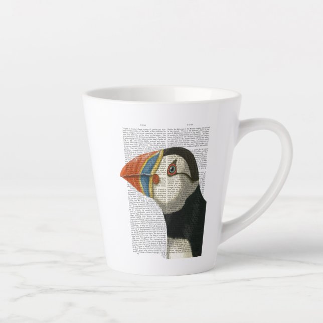 Puffin Portrait Milchtasse (Rechts)