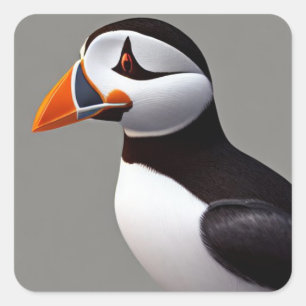 Puffin Quadratischer Aufkleber
