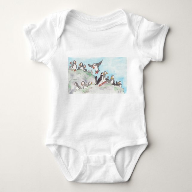 Puffin Rock Baby Strampler (Vorderseite)