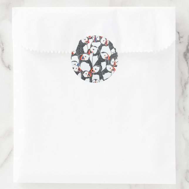 Puffin Runder Aufkleber (Tasche)