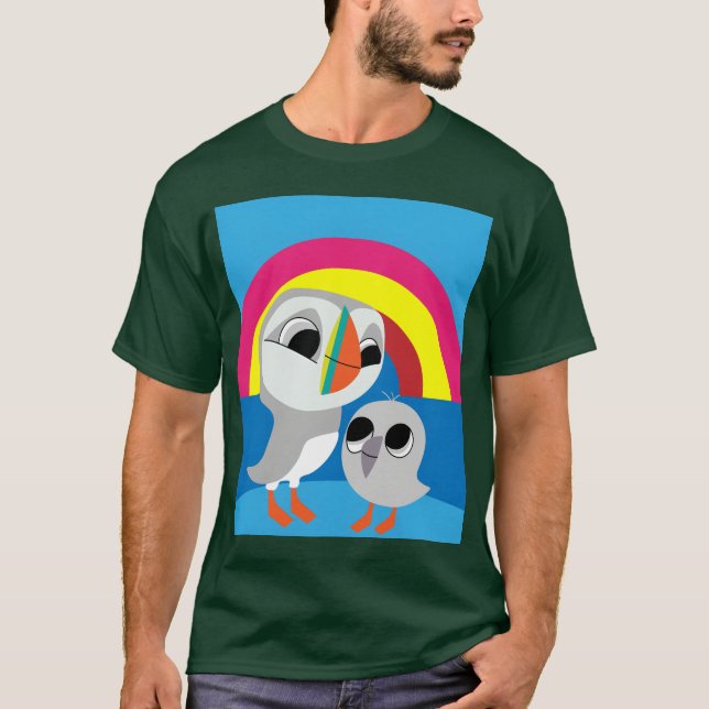 Puffin Sea Birds girl T-Shirt (Vorderseite)